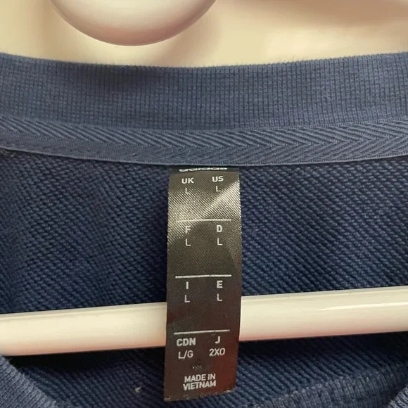 ARSENAL LONDON 2019 2020 ADIDAS BLUE CREWNECK SWEATER MEN Large - Picture 4 of 6